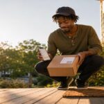 UniUni parcel delivered to a front porch