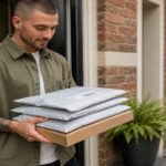 Yanwen parcels delivered to a doorstep