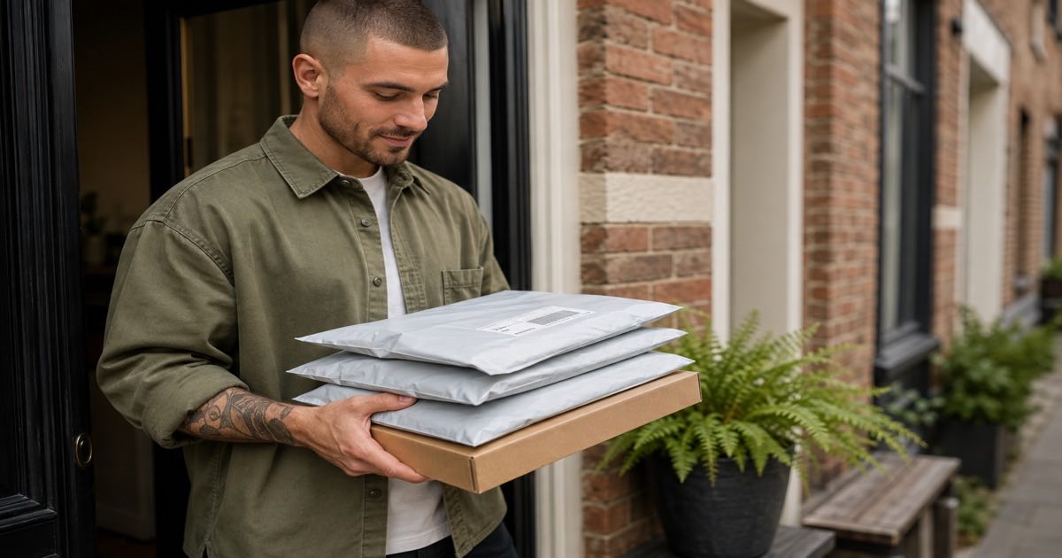Yanwen parcels delivered to a doorstep
