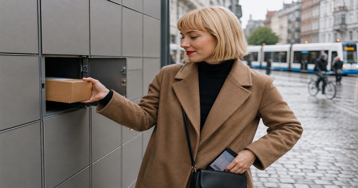 Collecting a parcel available for pickup from a locker