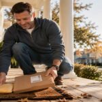LaserShip, now OnTrac, parcel delivered to a US porch