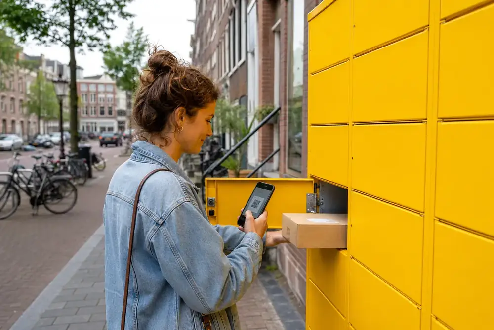 Collecting an InPost parcel from a locker